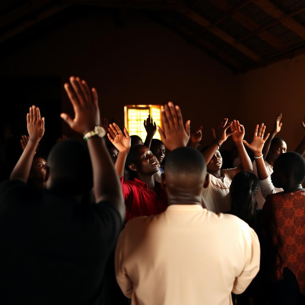 Congregation worshipping together